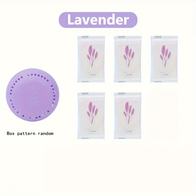 5-Pack Scented Tea Aromatherapy Air Fresheners with Self-Adhesive Tablets for Home and Car Reusable Odor Removers with Extra Shell Animal Print