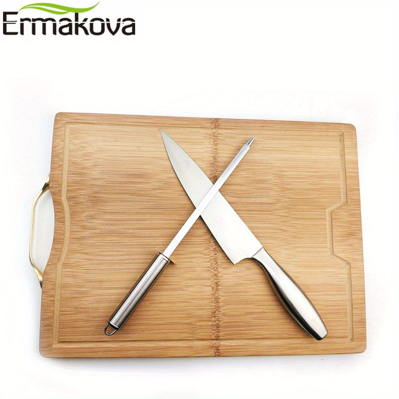 1pc Kitchen Sharpening Steel Rod Manual Carbon Steel Sharpener Stainless Blade Grinder