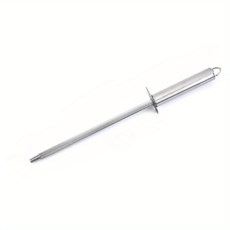 1pc Kitchen Sharpening Steel Rod Manual Carbon Steel Sharpener Stainless Blade Grinder
