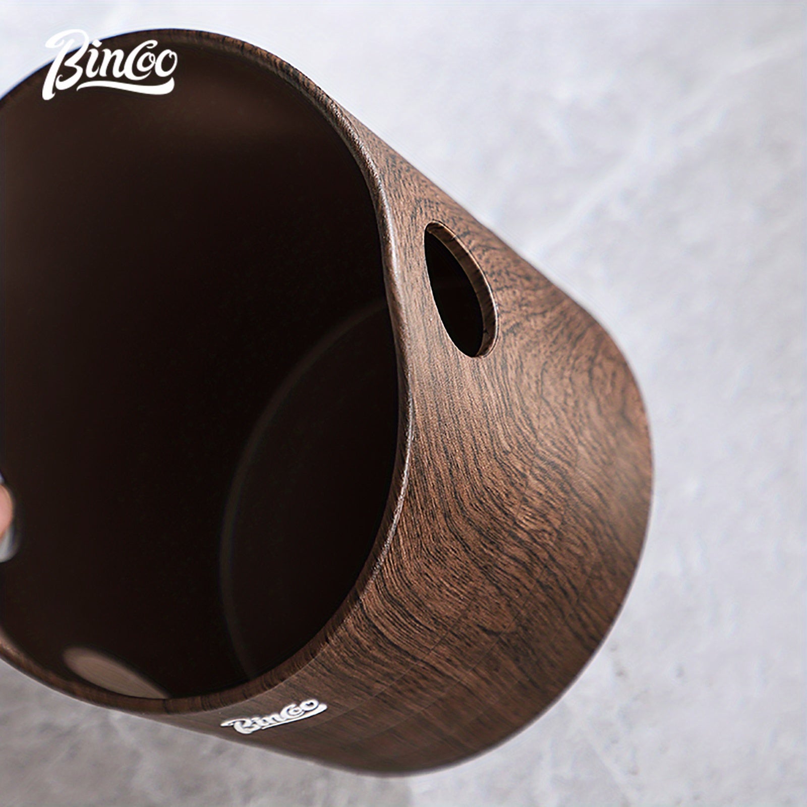 Wood Grain Coffee Sludge Bucket ABS Material Household Waste Container