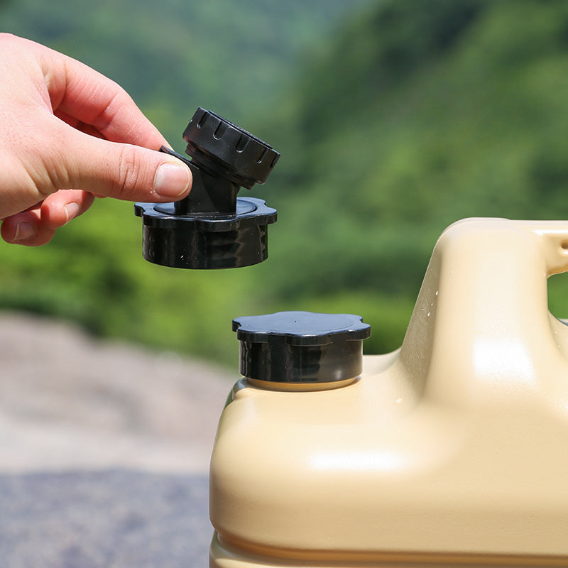 Cubo de agua resistente para exteriores con grifo 18.5L recipiente de plástico para acampar y hogar
