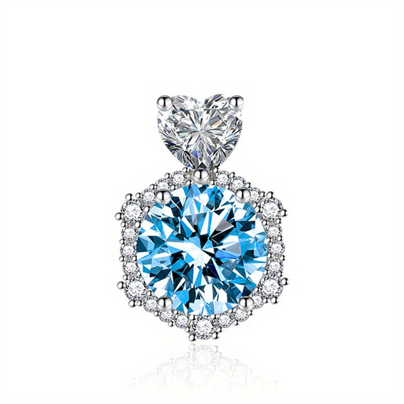 Zamonaviy marjon, porlayotgan moissanit pendanti va pushti olmos bargi dizayni bilan.