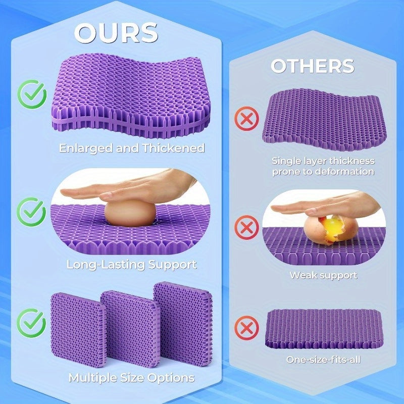 Большая гелевая подушка для сиденья с дышащей технологией охлаждения для офисных кресел и инвалидных колясок