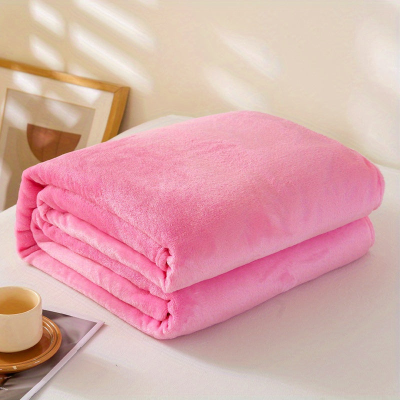 All-Season Ultra-Soft Flannel Throw Blanket Lightweight Portable for Home Travel