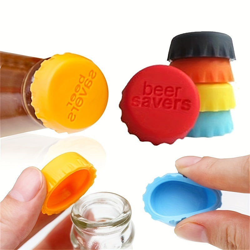 Silicone Bottle Caps Set of 6 Leak-Proof Airtight Sealing Durable Reusable