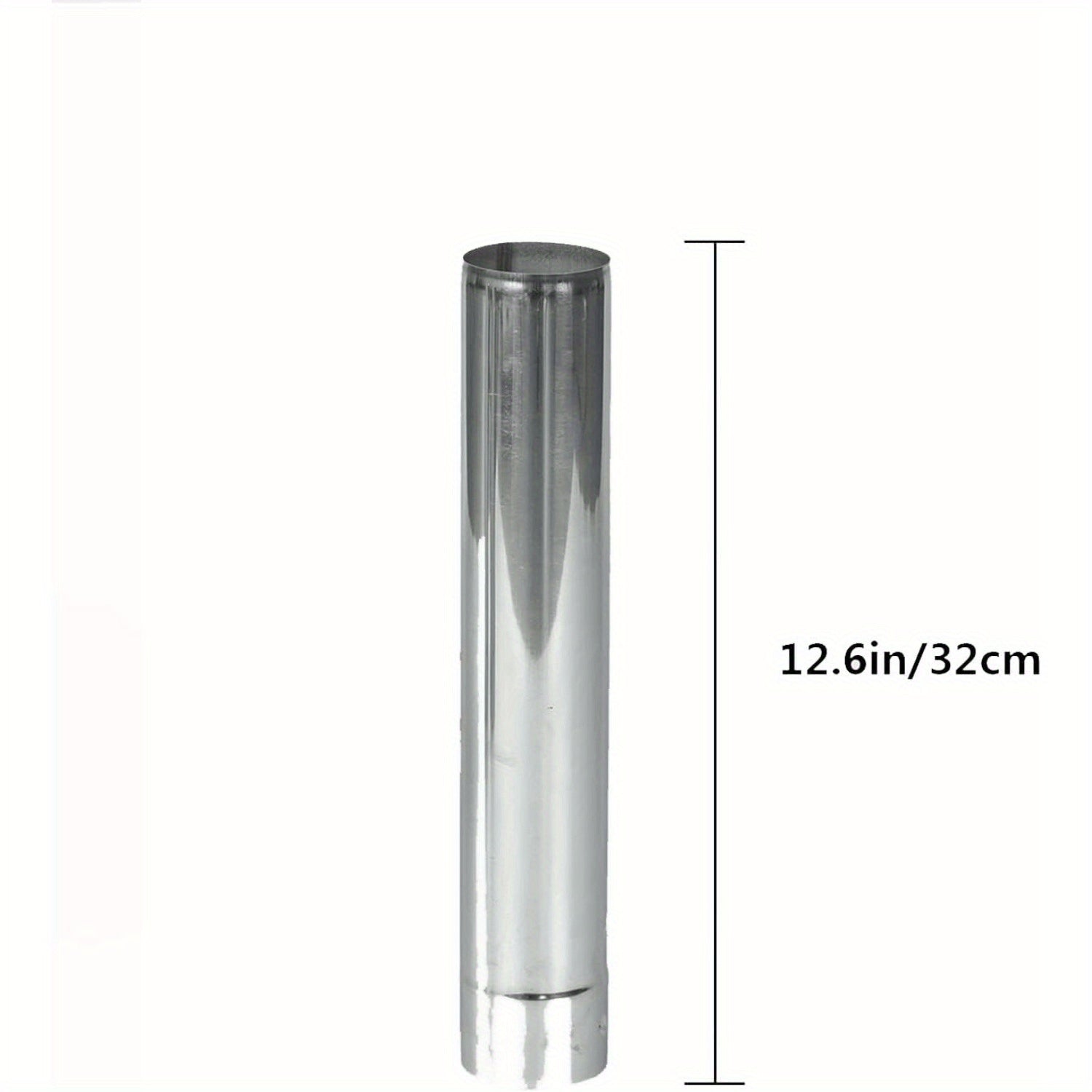 Stainless Steel Stove Pipe Extension 2-Section Straight Flue 5.99cm x 32cm
