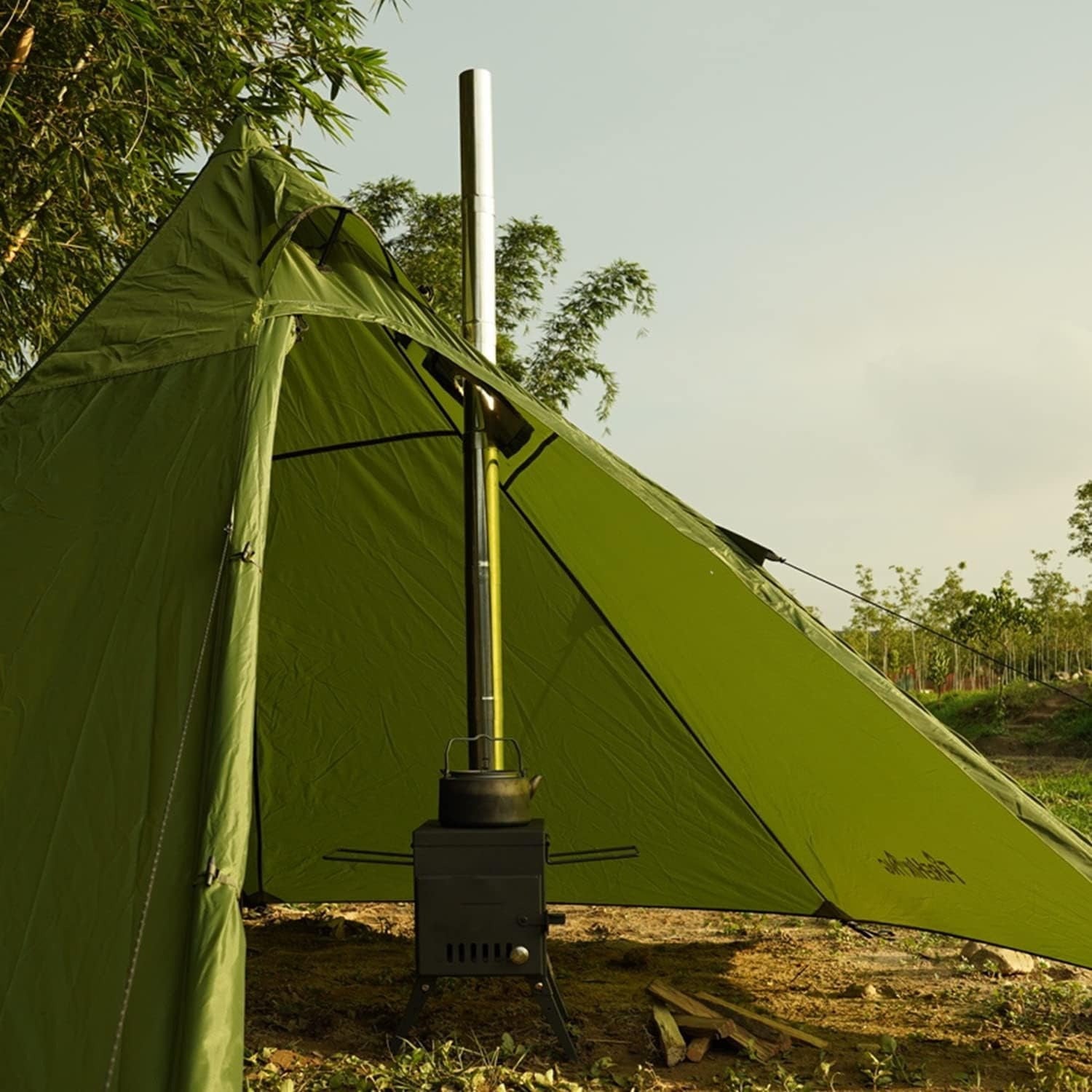 Stainless Steel Stove Pipe Extension 2-Section Straight Flue 5.99cm x 32cm