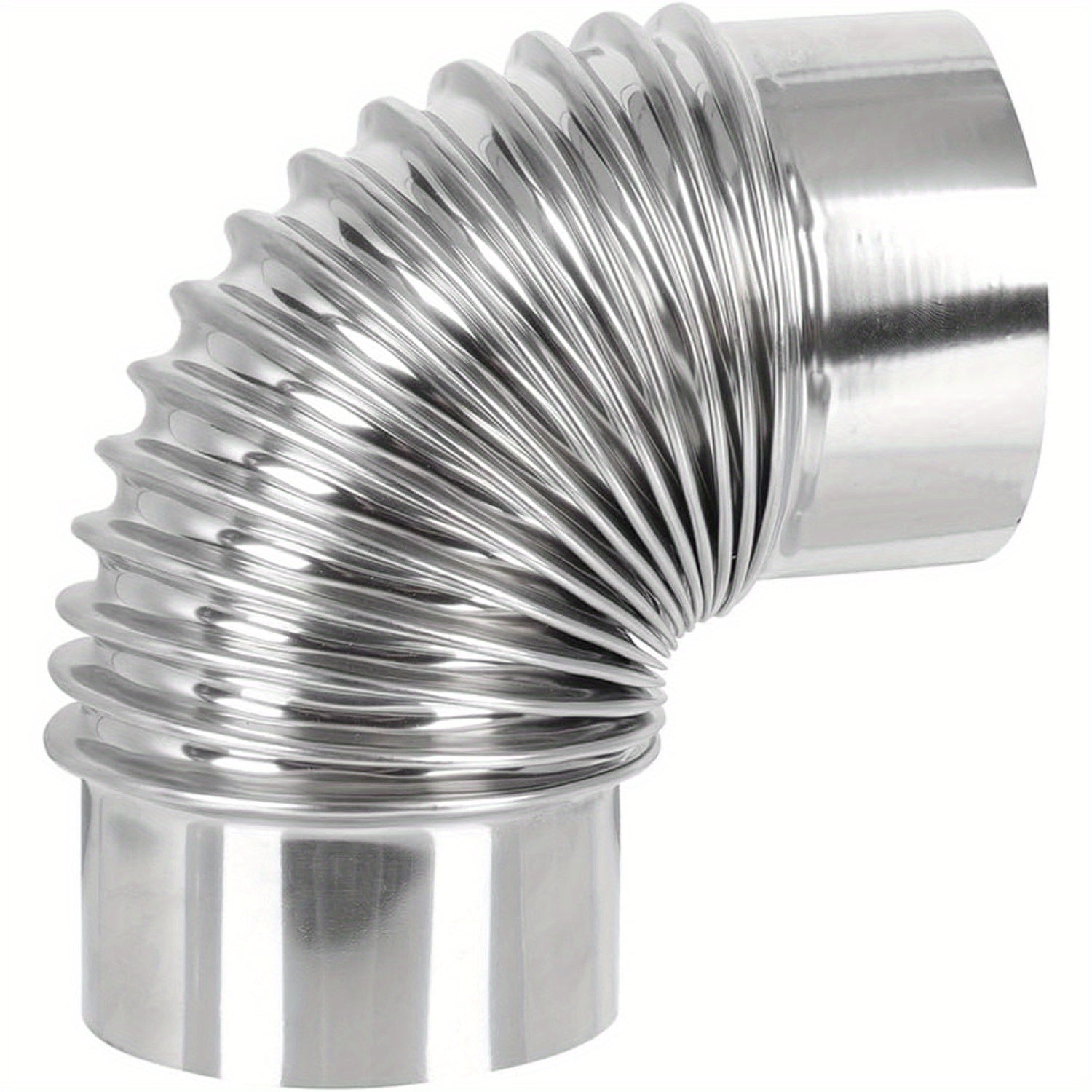 Удлинительная труба из нержавеющей стали для печной трубы - изгиб 90 градусов, вытяжная труба дымохода 7,49 см для уличной дровяной печи и походной печи. Включает аксессуары.