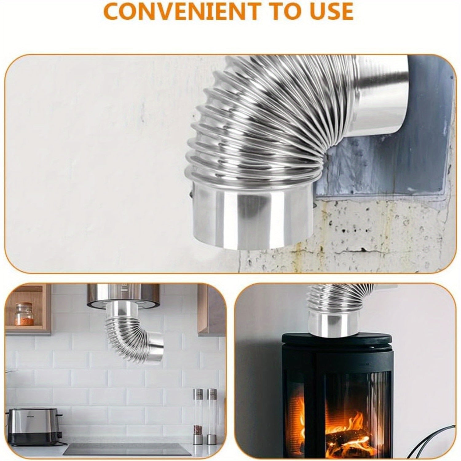 Удлинительная труба из нержавеющей стали для печной трубы - изгиб 90 градусов, вытяжная труба дымохода 7,49 см для уличной дровяной печи и походной печи. Включает аксессуары.