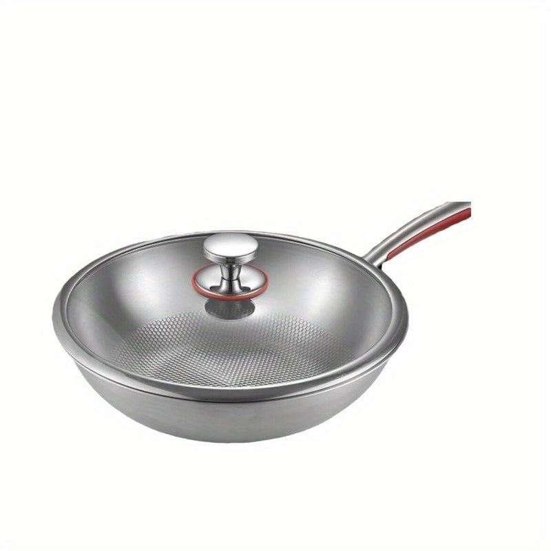 Oshxona zaruriyati: Qopqoq bilan yopishqoq bo'lmagan qovurish panasi, 304 zanglamas po'latdan tayyorlangan, gaz va induksion pishirish uchun mos, tozalash oson.