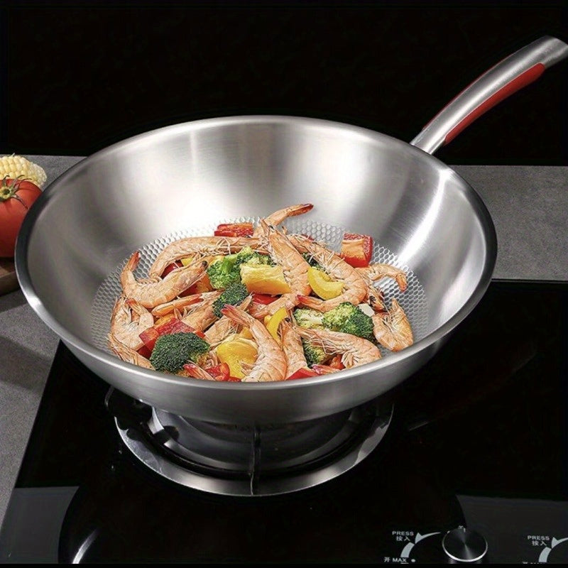 Oshxona zaruriyati: Qopqoq bilan yopishqoq bo'lmagan qovurish panasi, 304 zanglamas po'latdan tayyorlangan, gaz va induksion pishirish uchun mos, tozalash oson.