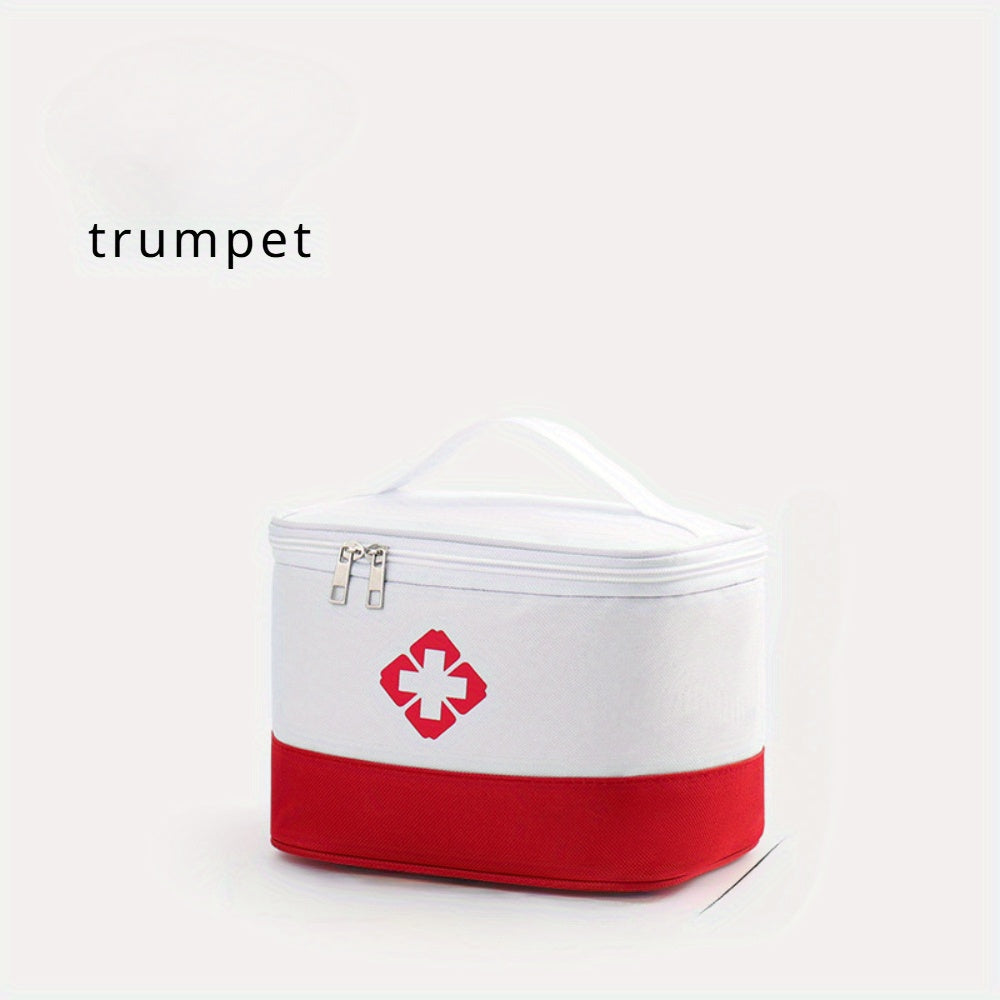 Keng dori saqlash sumkasi tutqichlar bilan - dori-darmonlar, gigiena vositalari va ofis jihozlari uchun qulay uy organizatori - yotoqxona, hammom, ofis va harakatda foydalanish uchun mukammal