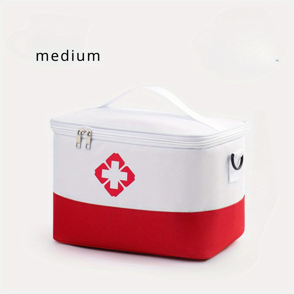 Keng dori saqlash sumkasi tutqichlar bilan - dori-darmonlar, gigiena vositalari va ofis jihozlari uchun qulay uy organizatori - yotoqxona, hammom, ofis va harakatda foydalanish uchun mukammal