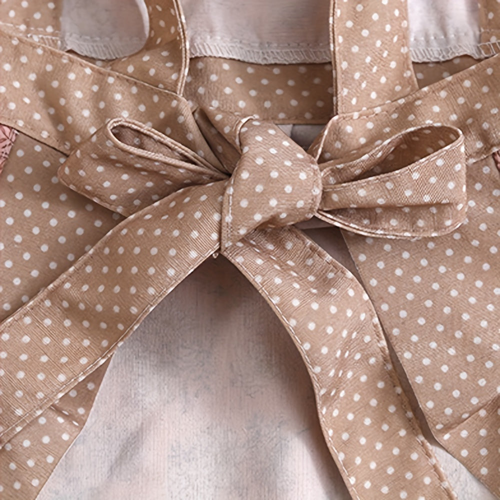 Floral Print Canvas Apron With Hood Oil-Resistant Waterproof Stain-Resistant