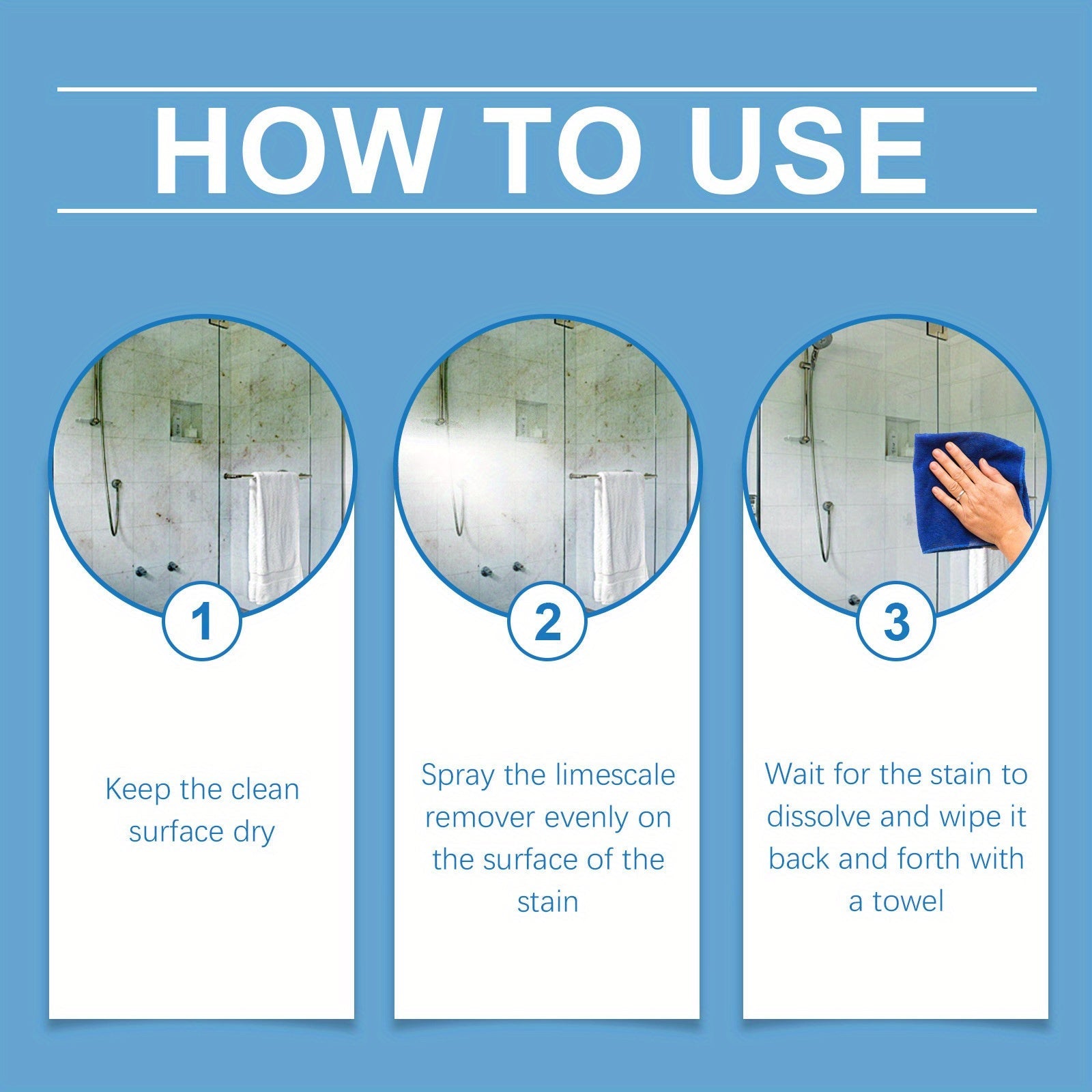 Koʻchadan tozalash uchun 120ml pufakchali hammom uchun kalsiy tozalovchi, dush va oshxona keramika sathlari uchun