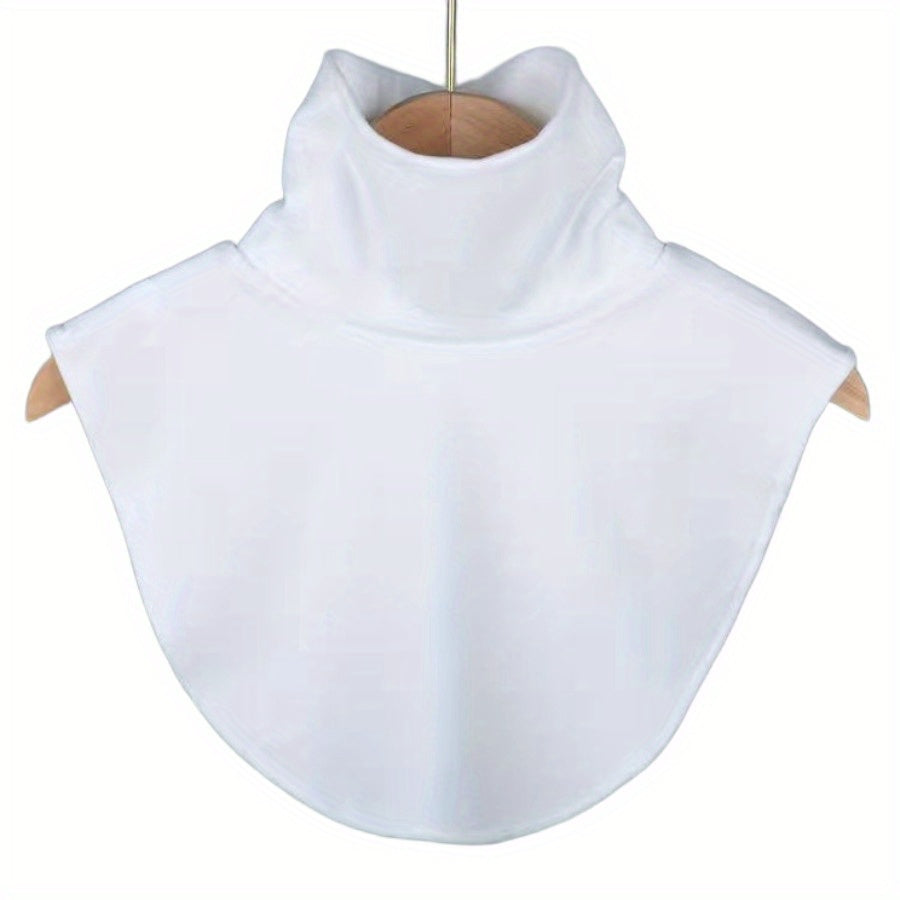 Ayollar uchun yumshoq to'qilgan turtlenek soxta yaka - kuz va qish uchun iliq, cho'ziluvchan va qulay. Mustahkam rangli ribbed bo'yin, faqat qo'l bilan yuvish. Polyesterdan tayyorlangan. Tashqi kiyim aksessuari bilan