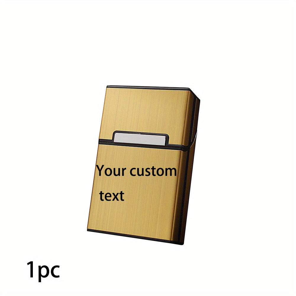 Men's Personalized Laser Engraved Metal Cigarette Case Gift Set for Boyfriend or Partner