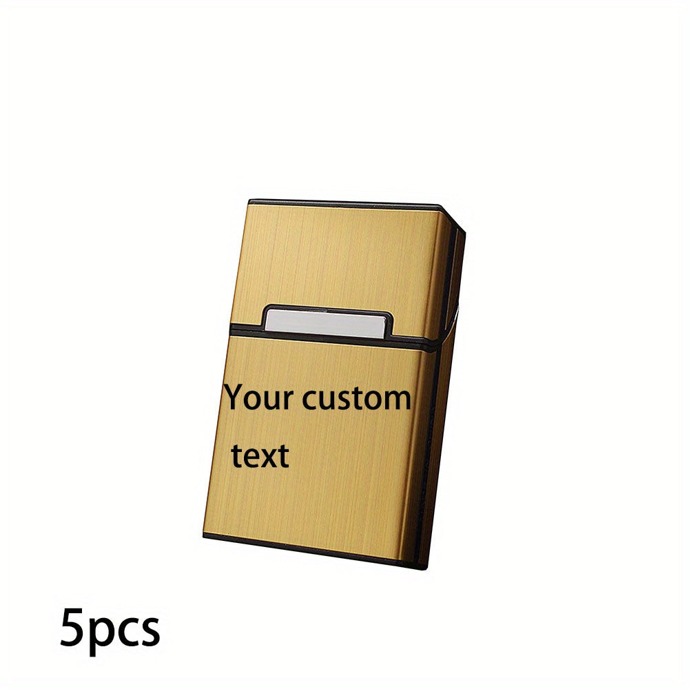 Men's Personalized Laser Engraved Metal Cigarette Case Gift Set for Boyfriend or Partner