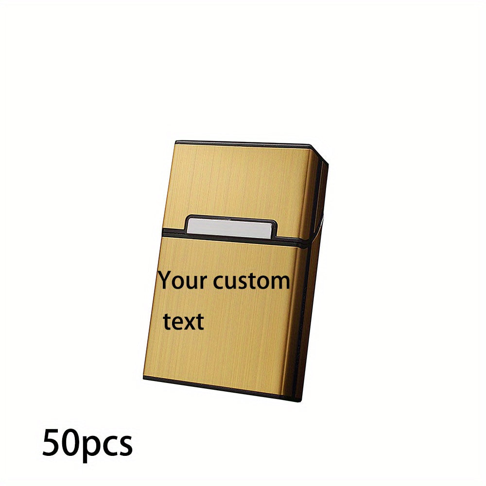 Men's Personalized Laser Engraved Metal Cigarette Case Gift Set for Boyfriend or Partner