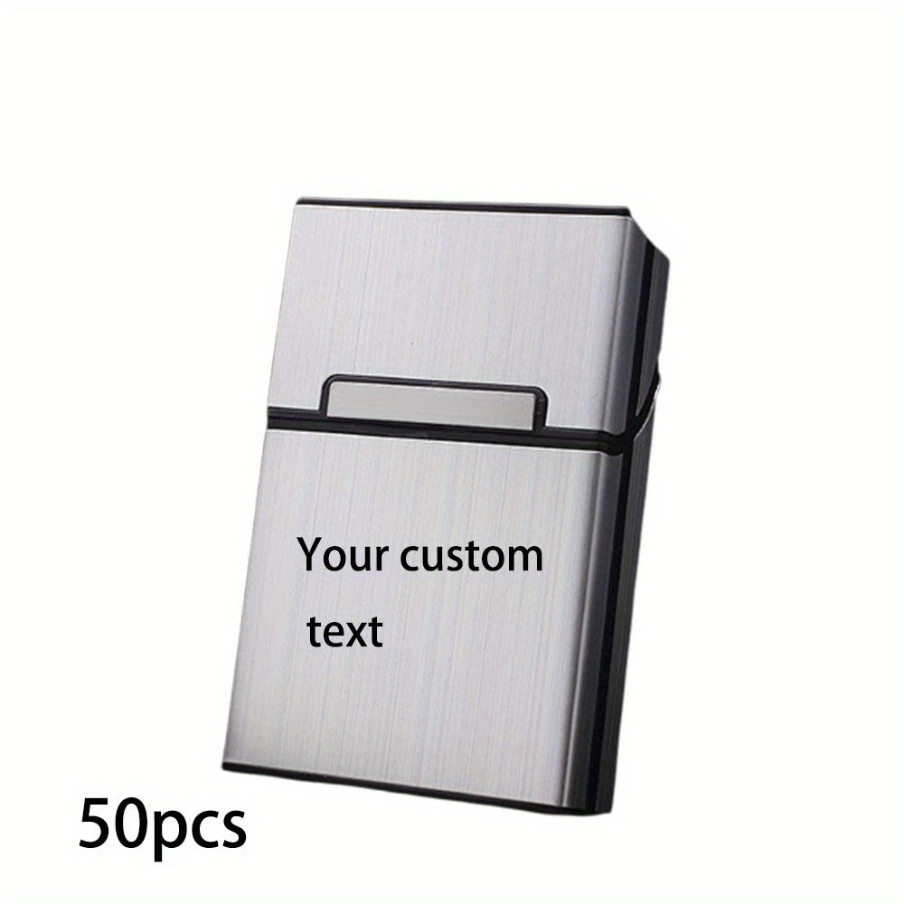 Men's Personalized Laser Engraved Metal Cigarette Case Gift Set for Boyfriend or Partner