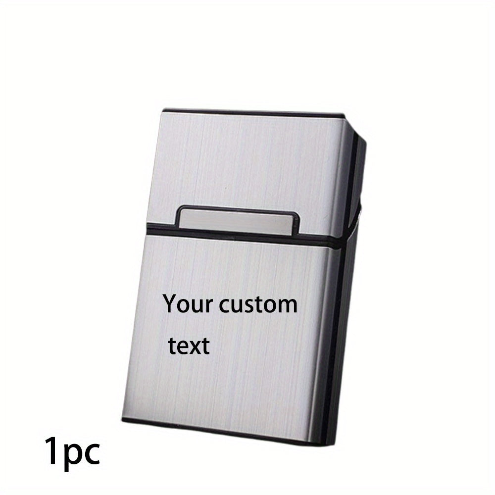 Stainless Steel Cigarette Case for Men with Personalized Laser Engraving Gift
