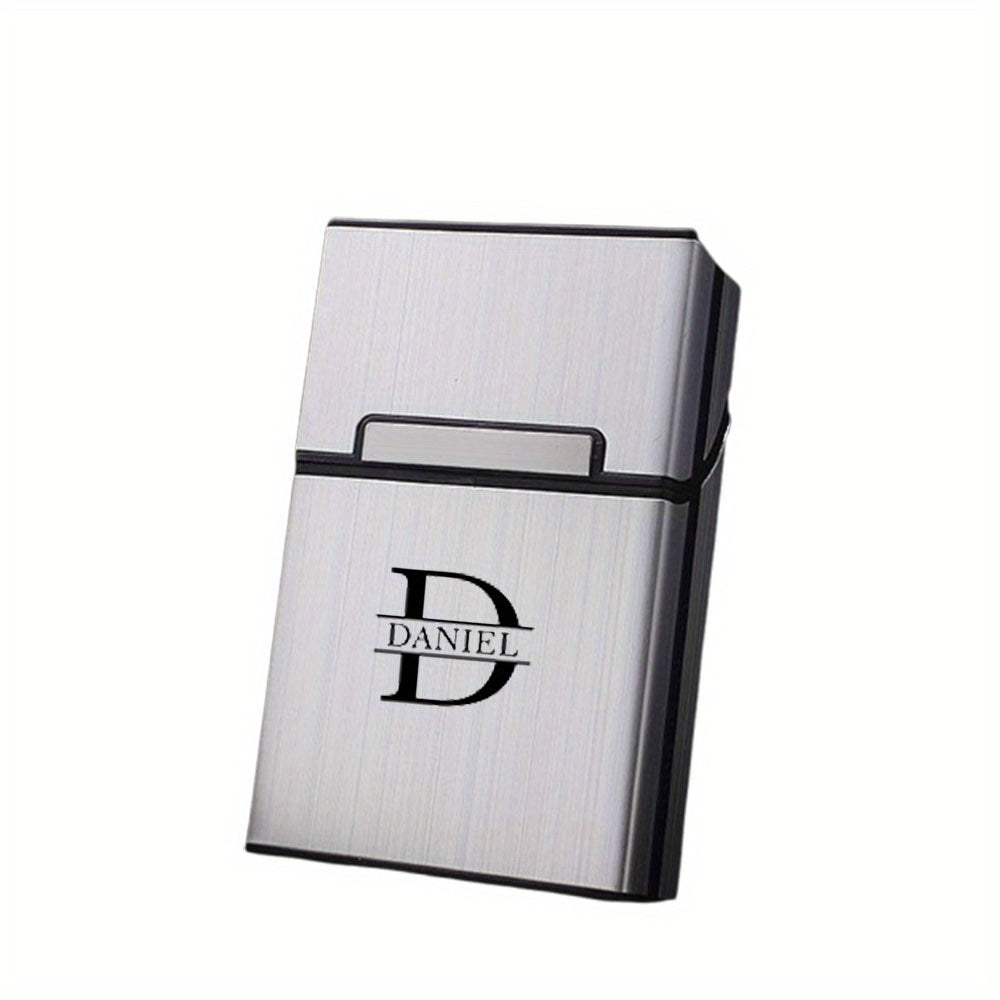 Stainless Steel Cigarette Case for Men with Personalized Laser Engraving Gift