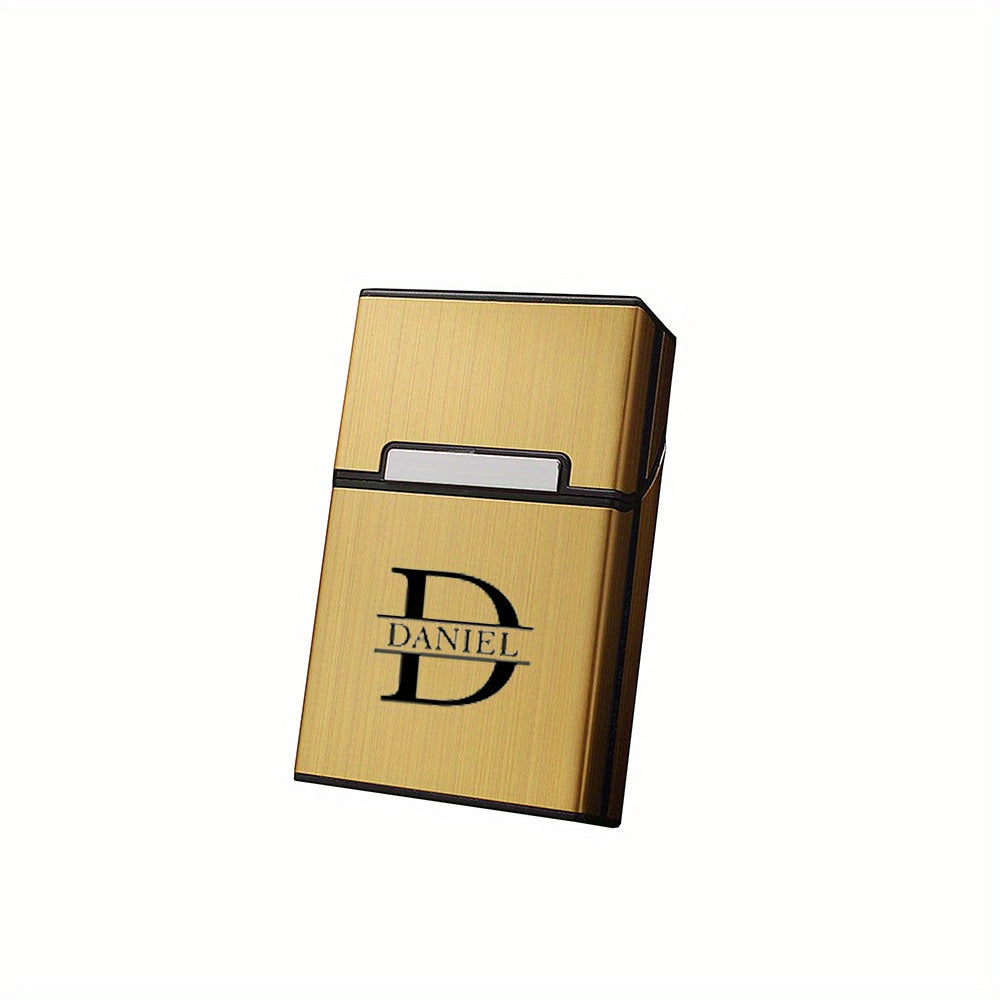 Stainless Steel Cigarette Case for Men with Personalized Laser Engraving Gift