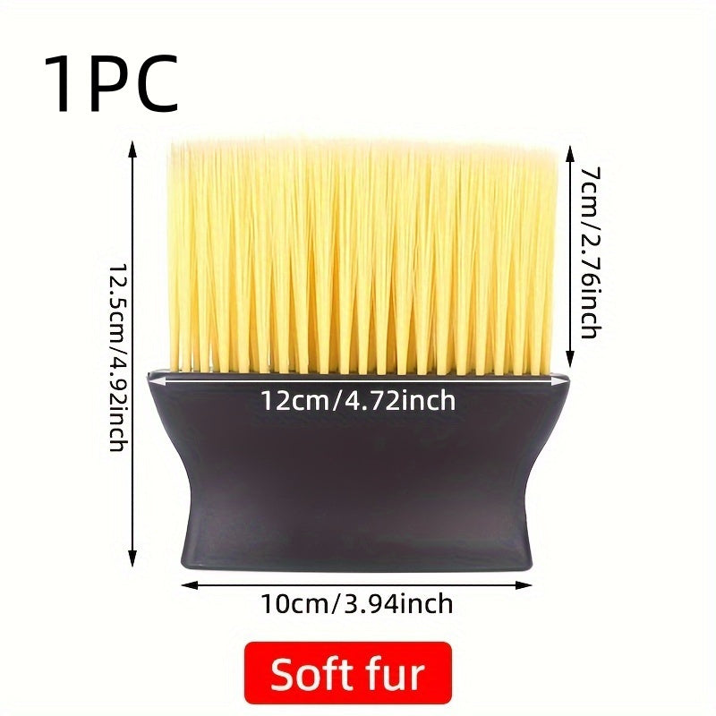 Yellow and Black Dual-Head Car Interior Brush for Air Vents Dashboard Cleaning