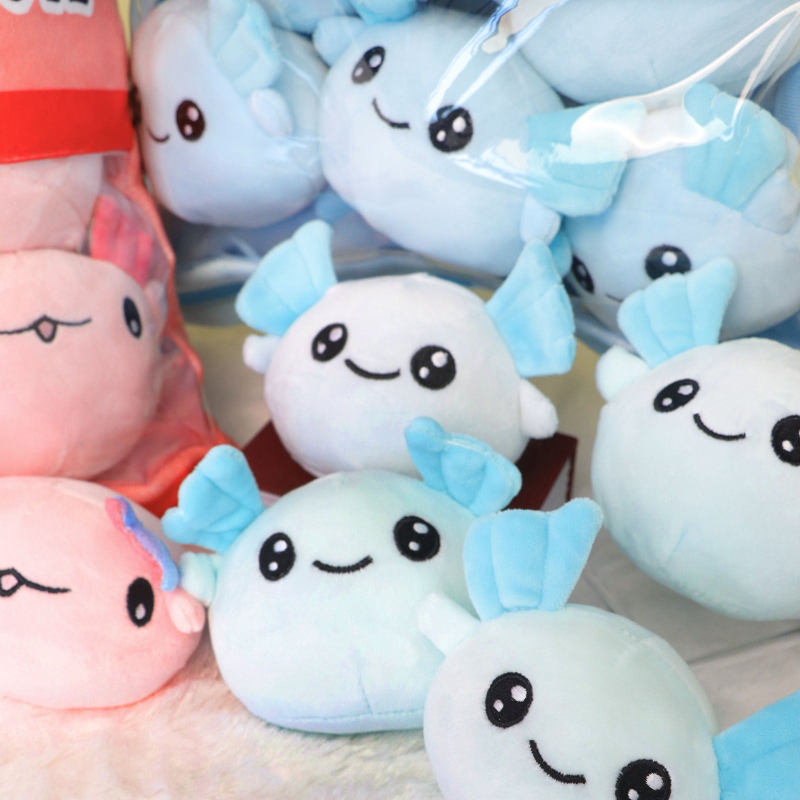 Juego de 6 pequeños peluches y 1 almohada linda para decoración infantil en casa y fiestas