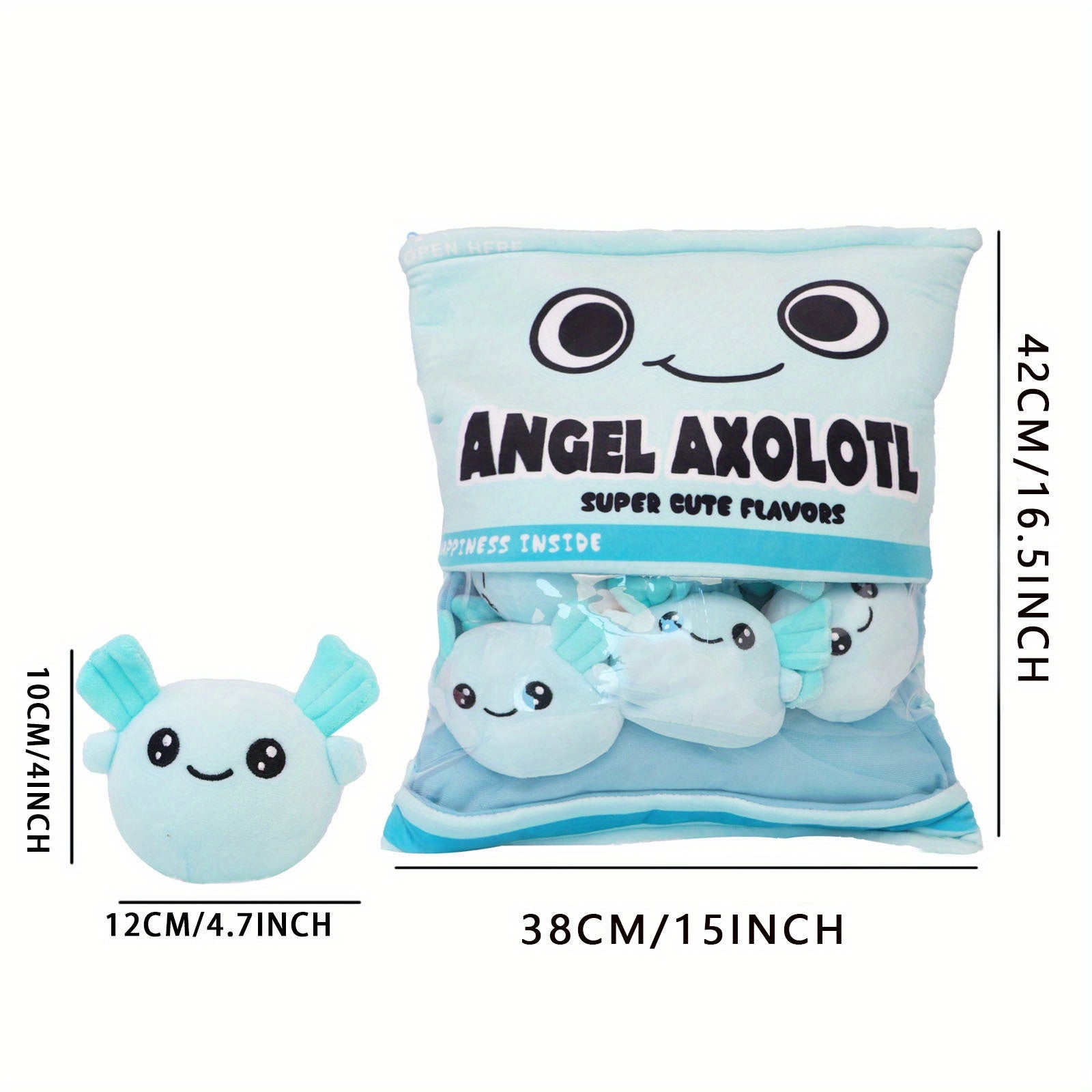 Juego de 6 pequeños peluches y 1 almohada linda para decoración infantil en casa y fiestas