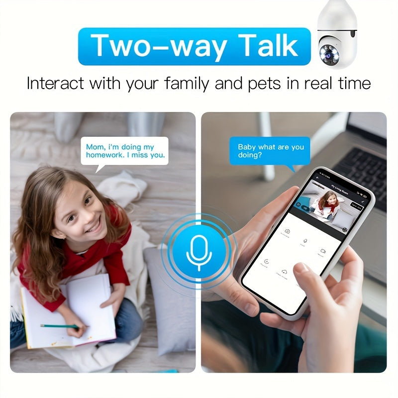 Cámara de seguridad PTZ WiFi para interior y exterior en 1080P con seguimiento de movimiento y compatibilidad con smartphone