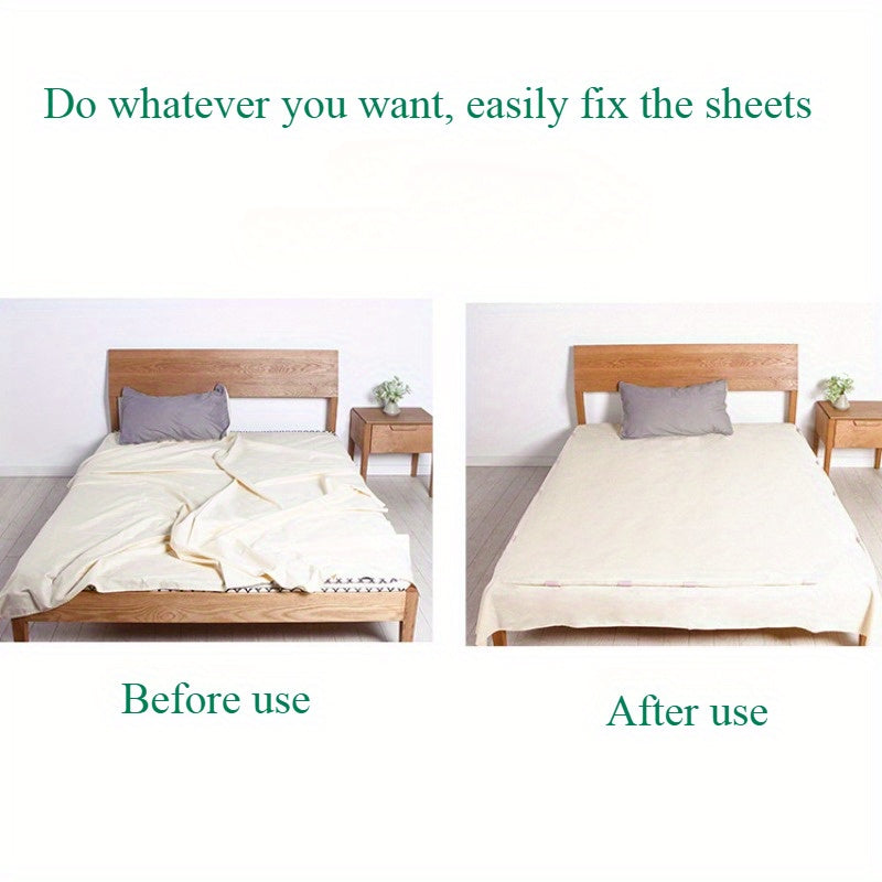Juego de 12 sujetadores de sábanas en varios colores que sujetan las sábanas de forma segura, fáciles de usar, lavables a mano