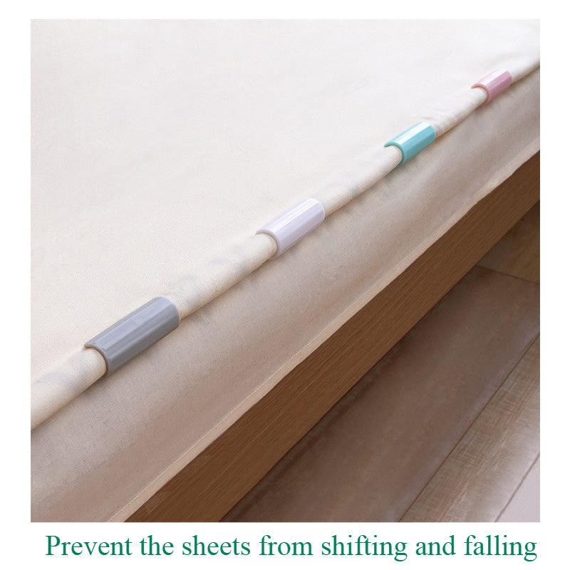 Juego de 12 sujetadores de sábanas en varios colores que sujetan las sábanas de forma segura, fáciles de usar, lavables a mano