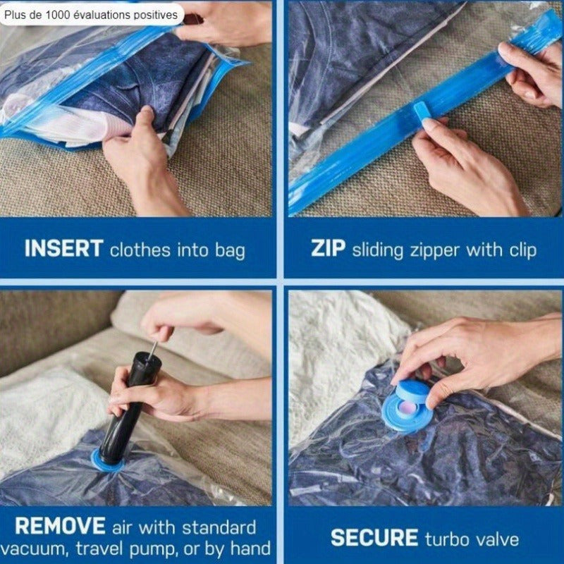 Vacuum Storage Bags for Clothing Bedding and Duvets Space Saving Organizer