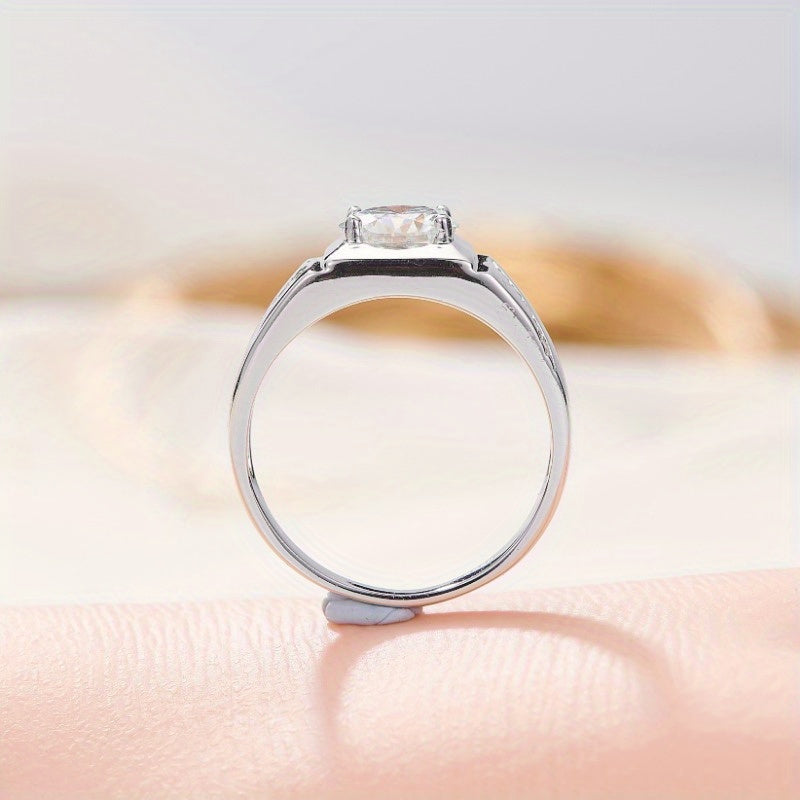 Vintage uslubidagi 2/5ct Moissanite to'y uzugi, nafis 925 kumush ramkada - kundalik kiyish va maxsus tadbirlar uchun ideal, mukammal yubiley yoki Sevishganlar kuni sovg'asi