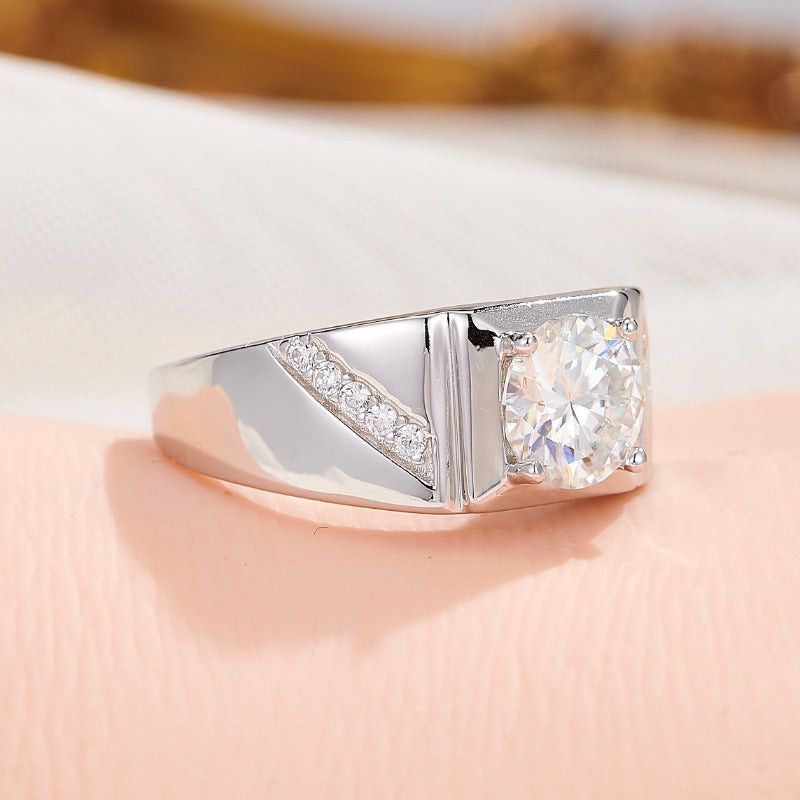 Vintage uslubidagi 2/5ct Moissanite to'y uzugi, nafis 925 kumush ramkada - kundalik kiyish va maxsus tadbirlar uchun ideal, mukammal yubiley yoki Sevishganlar kuni sovg'asi