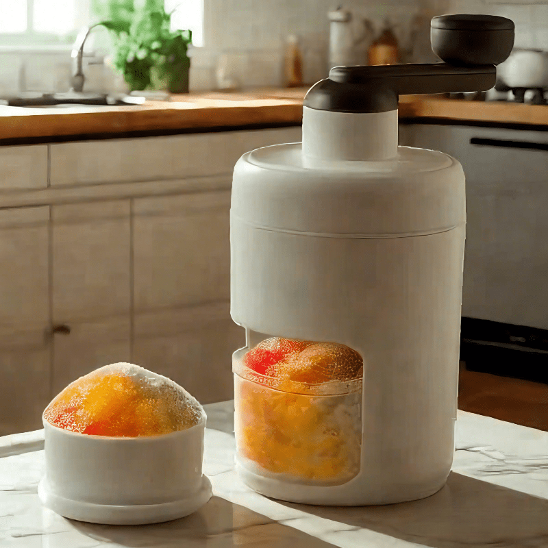 Маленькая ручная машина для измельчения льда для смузи, фруктов, молочных коктейлей