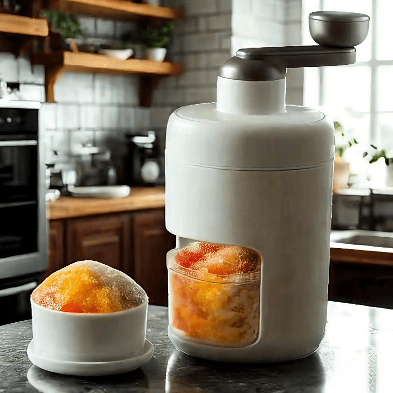 Маленькая ручная машина для измельчения льда для смузи, фруктов, молочных коктейлей