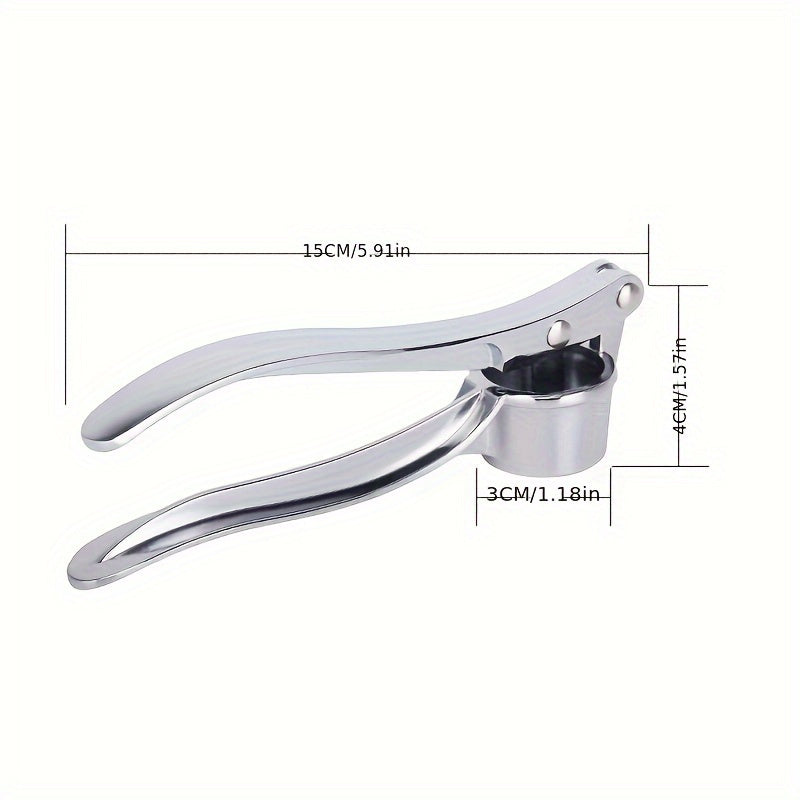 Stainless Steel Garlic Press and Mincer, Rust-Resistant, Easy to Use
