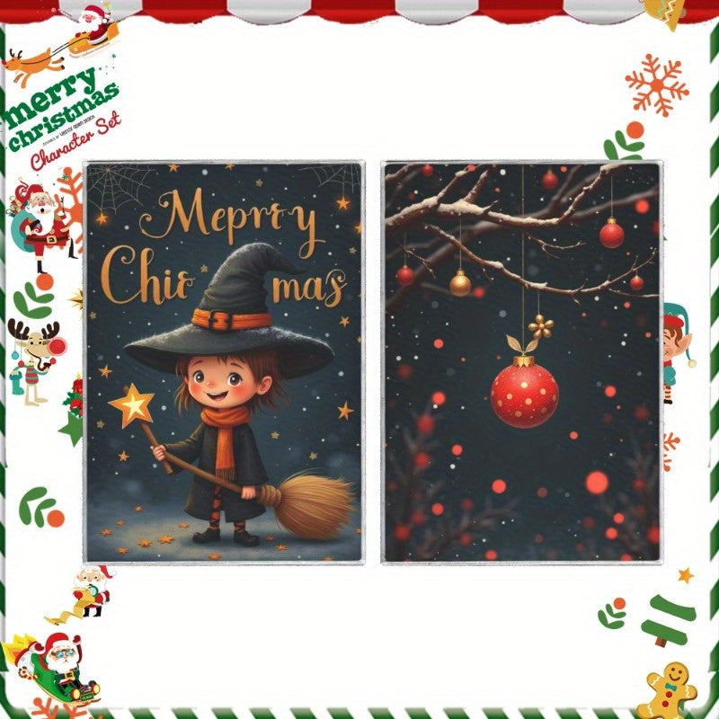 Set of 2 Christmas Kitchen Towels 18x66cm Holiday Decor Reusable