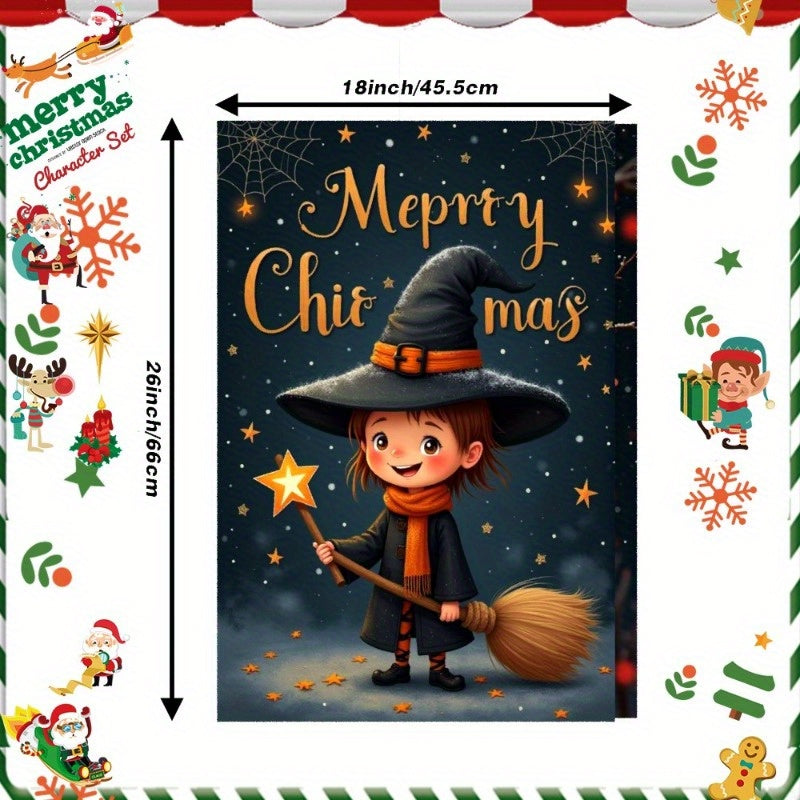 Set of 2 Christmas Kitchen Towels 18x66cm Holiday Decor Reusable