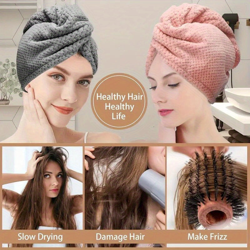 Microfiber Hair Towel Wrap for Women Quick Dry Super Absorbent Curl Enhancing
