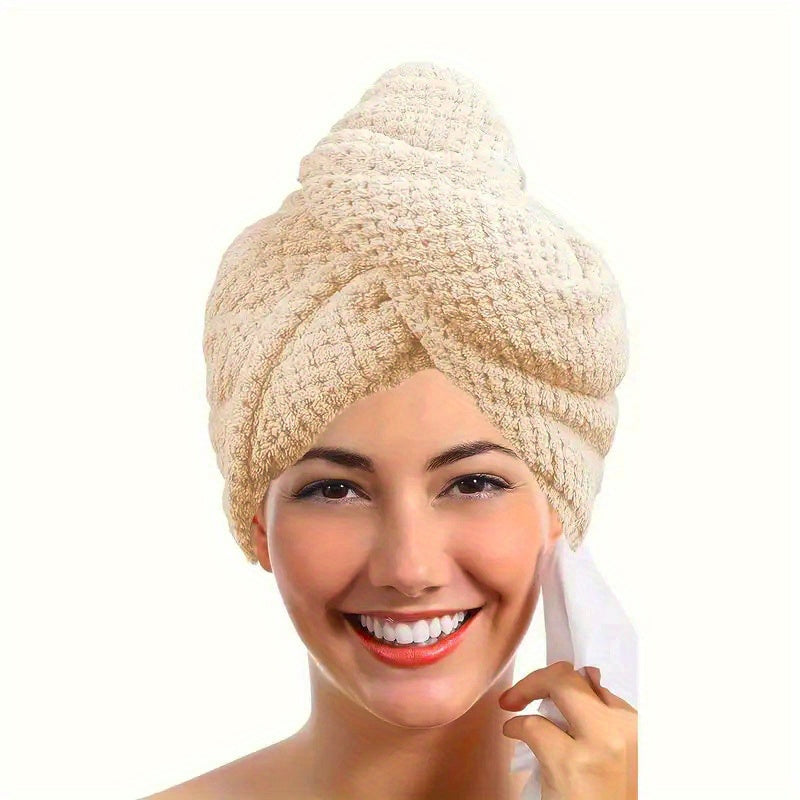 Women's Coral Velvet Hair Towel Set 1/3 Pcs Quick Dry Soft Absorbent