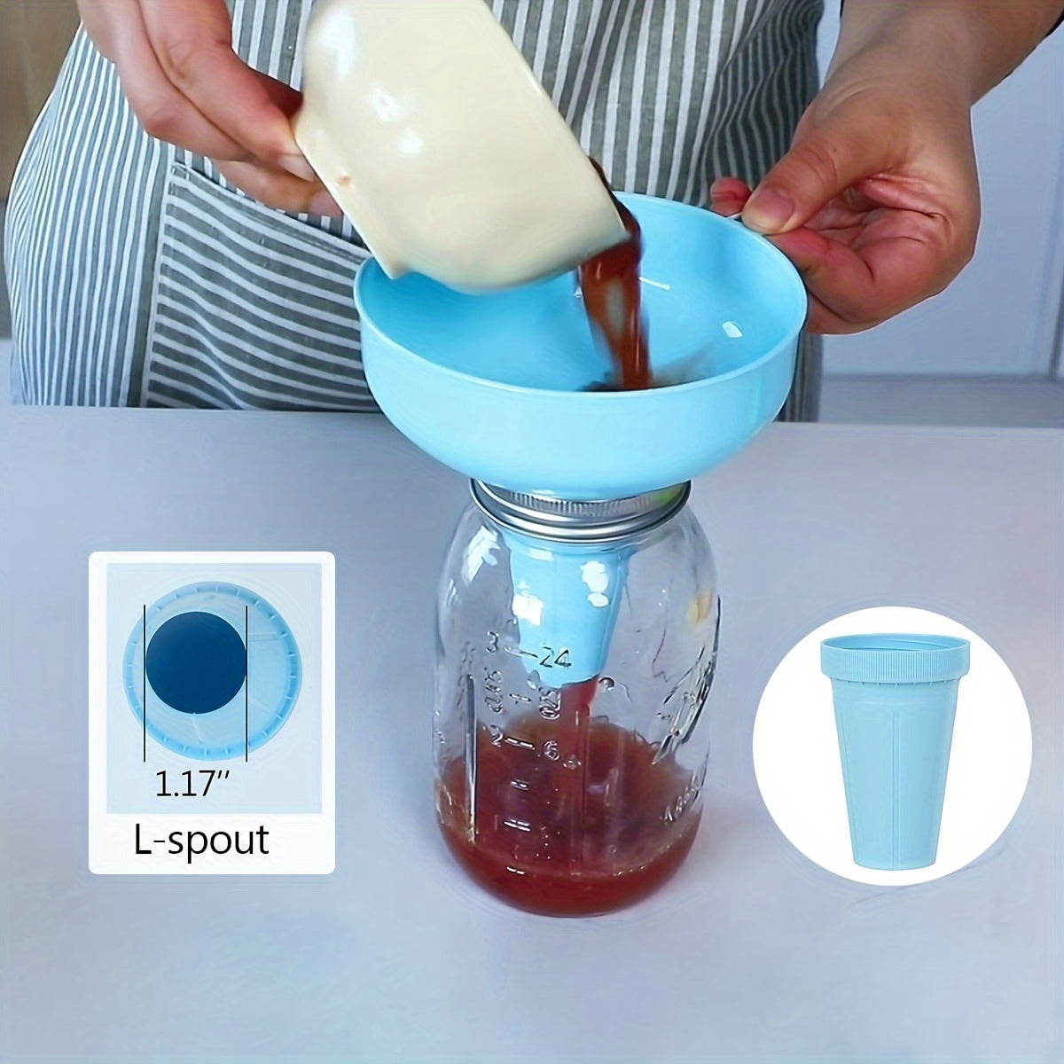 Kitchen Funnel Set BPA-Free Reusable Food Grade Multiple Sizes