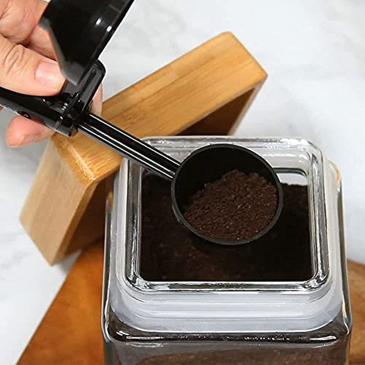 Plastic Coffee Measuring Scoop, Durable Kitchen Tool for Coffee Grounds and Powder