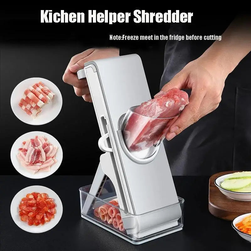 Manual Vegetable Chopper and Slicer Set with Removable Container for Fruits and Vegetables