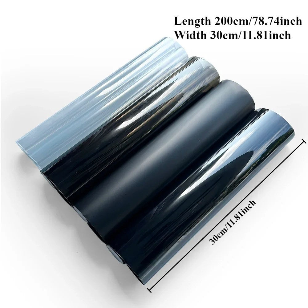 Película de vinilo de PVC premium para tintado de luces de coche, resistente a arañazos, envoltura para faros y luces traseras, 78 pulgadas
