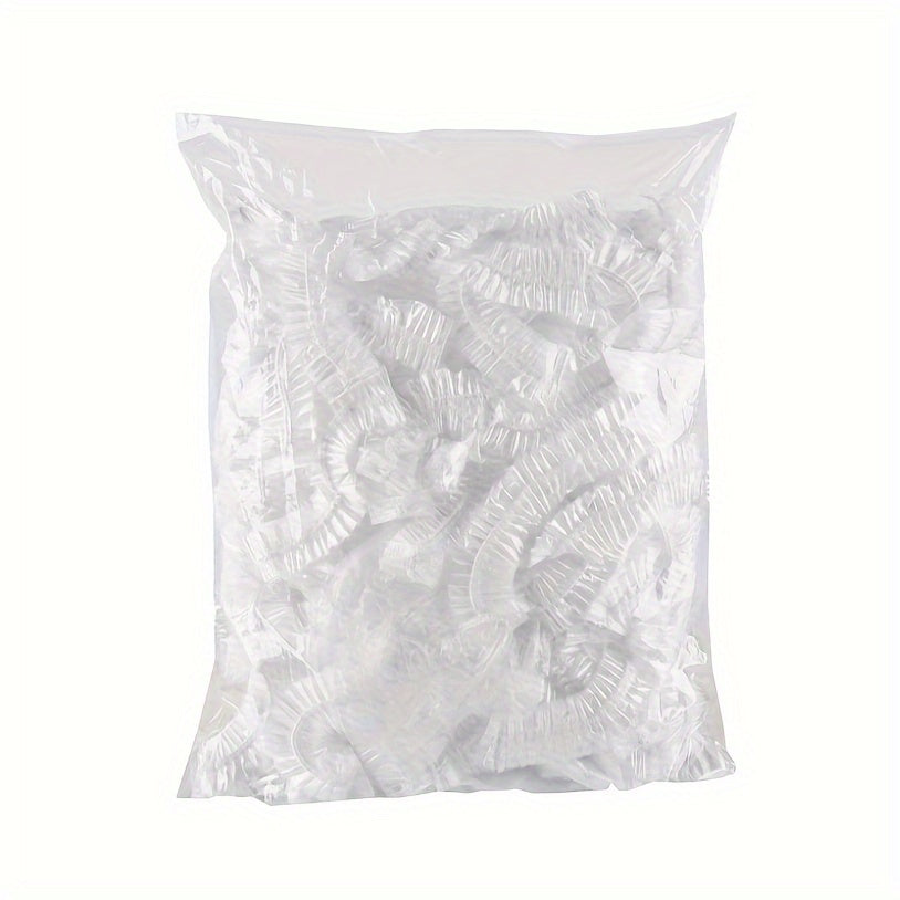 Disposable Plastic Food Storage Covers with Elastic Ties, Reusable Sealable Lids for Bowls and Containers