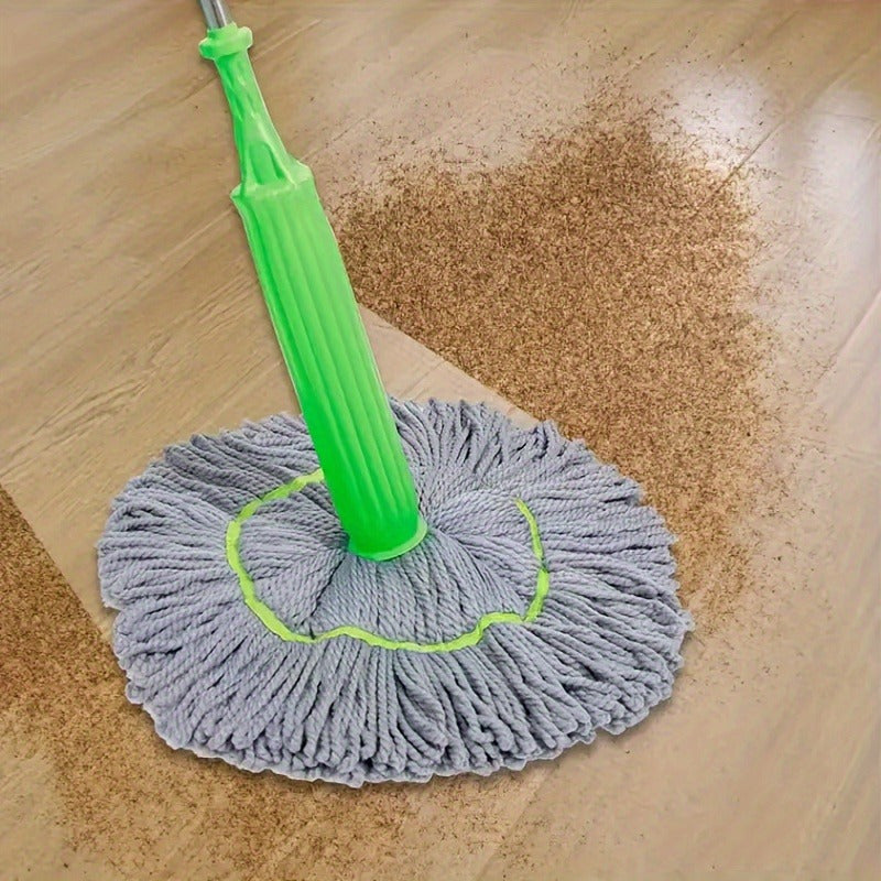Spin Mop Head for Wet and Dry Cleaning, Easy-Wring, Kitchen and Bathroom Use
