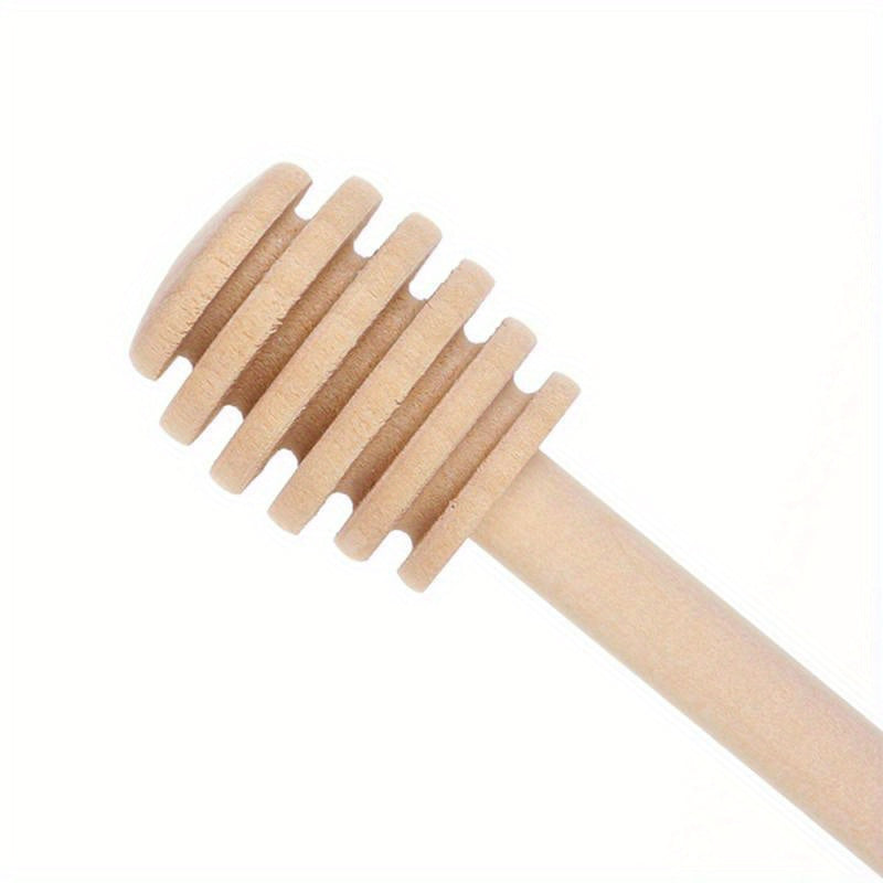 6-Inch Wooden Honey Dipper for Coffee Tea and Kitchen Use High-Quality